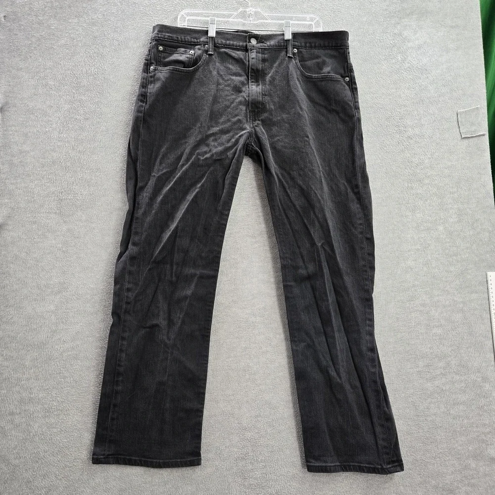 Levi's 569 Men Jeans 38X32 Black Denim Straight 30